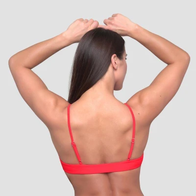 GymBeam HAWAII Red dámský vrchní díl plavek