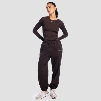 GymBeam Dámske tričko s dlhým rukávom Aura Tee Brown