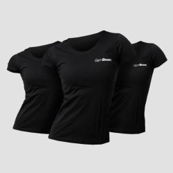 GymBeam Women‘s Basic Tričko 3pack Čierne