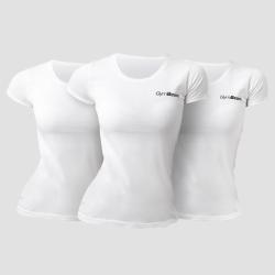 GymBeam Women‘s Basic Tričko 3pack Biela