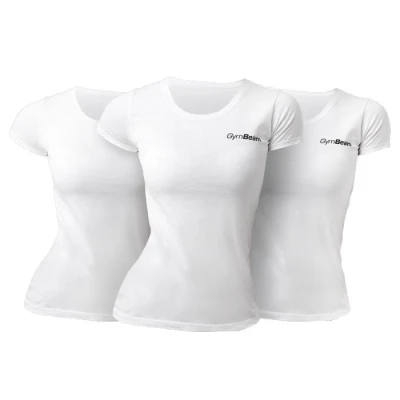 GymBeam Women‘s Basic T-Shirt 3pack White GymBeam Women‘s Basic T-Shirt 3pack White