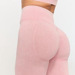 GymBeam Dámské bezešvé kalhoty Fierce Baby Pink