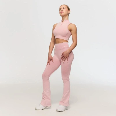 GymBeam Dámské bezešvé kalhoty Fierce Baby Pink