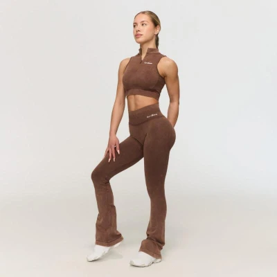 GymBeam Dámské bezešvé kalhoty Fierce Brown