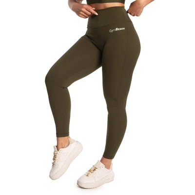 GymBeam Dámské legíny Limitless s vysokým pasem Espresso
