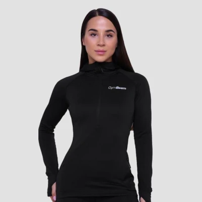GymBeam Women‘s Pulse 1/2 Zip Running Sweatshirt Black