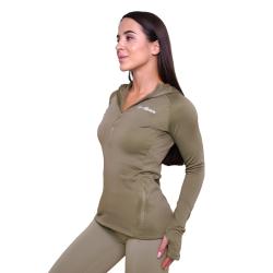 GymBeam Women‘s Pulse 1/2 Zip Running Sweatshirt Vetiver