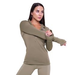 GymBeam Women‘s Pulse 1/2 Zip Running Sweatshirt Vetiver