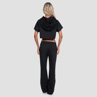 GymBeam Women‘s Relay Cropped Hoodie Black
