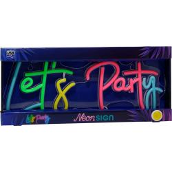 H S Collection H S Collection Dekorace svítící nástěnná nápis Lets party