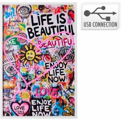 H S Collection H S Collection Dekorace svítící nástěnná obraz 40 x 60 cm