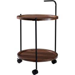 H S Collection Stolek odkládací a servírovací na kolečkách 67 cm hnědá