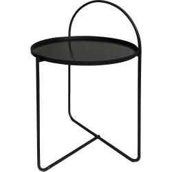 H S Collection Stolek odkládací kov 65 cm černá