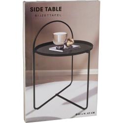 H S Collection Stolek odkládací kov 65 cm černá