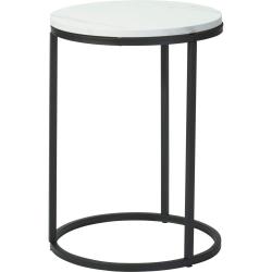 H S Collection Stolek odkládací kov/MDF bílá/černá