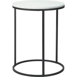 H S Collection Stolek odkládací kov/MDF bílá/černá