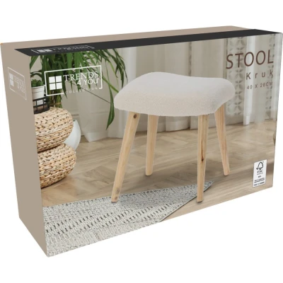 H S Collection Stolička 40 x 28 cm bílá