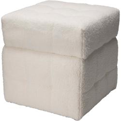 H S Collection Taburet 38 × 38 × 37 cm béžová