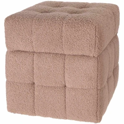 H S Collection Taburet 38 × 38 × 37 cm hnědá H S Collection Taburet 38 × 38 × 37 cm hnědá
