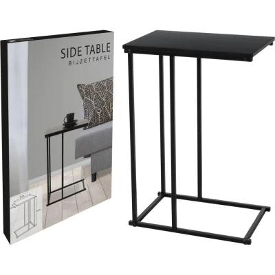 H & S Collection Odkládací stolek boční 40 x 26 x 58 cm černý