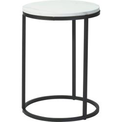 H S Collection Odkládací stolek sada 2 ks bílá/mramor 40+50 cm