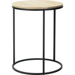 H S Collection Odkládací stolek sada 2 ks černá/dřevo 40+50 cm