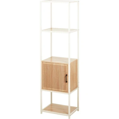 H S Collection Regál s policemi a skříňkou 153x43x33 cm