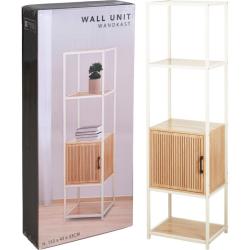 H S Collection Regál s policemi a skříňkou 153x43x33 cm
