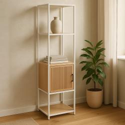 H S Collection Regál s policemi a skříňkou 153x43x33 cm