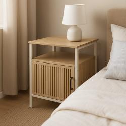 H S Collection Skříňka s policí noční stolek 43x33x55 cm