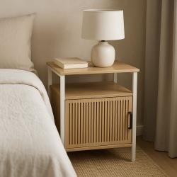 H S Collection Skříňka s policí noční stolek 43x33x55 cm