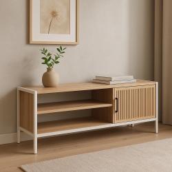 H S Collection TV stolek skříňka s policemi 116x33x45 cm