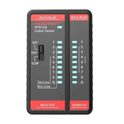 Habotest Tester síťových kabelů HT812A RJ45/RJ14/RJ12/RJ9 Habotest Tester síťových kabelů HT812A RJ45/RJ14/RJ12/RJ9