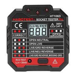 Habotest Tester zásuviek s digitálnym displejom HT106D Habotest Tester zásuviek s digitálnym displejom HT106D