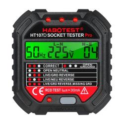 Habotest Zkoušečka zásuvek s digitálním displejem HT107D Habotest Zkoušečka zásuvek s digitálním displejem HT107D