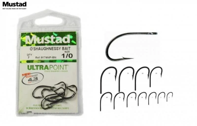 Háček Mustad Oshaughnessy Bait vel.1 / 10ks