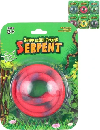 Had gumený stočený 70cm zvieratko natiahnuteľné strečové 6 farieb na karte Had gumený stočený 70cm zvieratko natiahnuteľné strečové 6 farieb na karte