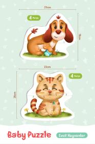 Hafotoys dětské puzzle roztomilá zvířátka 13 dílků