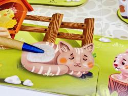 Hafotoys dětské puzzle farmářská zvířátka 12 dílků