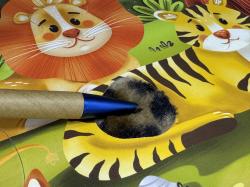 Hafotoys dětské puzzle zoo zvířátka 12 dílků