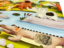 Hafotoys dětské puzzle zoo zvířátka 12 dílků