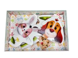 Hafotoys dětské puzzle roztomilá zvířátka 13 dílků