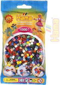 Hama Korálky dětské zažehlovací barevné set 1000ks v sáčku midi plast Hama Korálky dětské zažehlovací barevné set 1000ks v sáčku midi plast