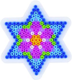 HAMA Midi podložka na zažehlovací korálky hvězda + srdce set 2ks na kartě
