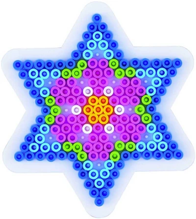 HAMA Midi podložka na zažehľovacie koráliky hviezda + srdce set 2ks na karte
