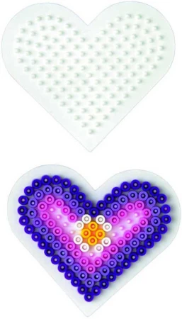 HAMA Midi podložka na zažehľovacie koráliky hviezda + srdce set 2ks na karte