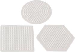 Hama Midi podložka na zažehlovací korálky kruh + čtverec + šestiúhelník set 3ks