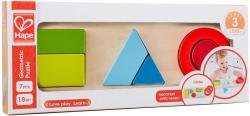 Hape DŘEVO Baby puzzle vkládací geometrické tvary set 6 dílků oboustranné