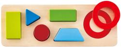 Hape DŘEVO Baby puzzle vkládací geometrické tvary set 6 dílků oboustranné