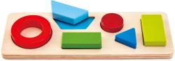 Hape DŘEVO Baby puzzle vkládací geometrické tvary set 6 dílků oboustranné